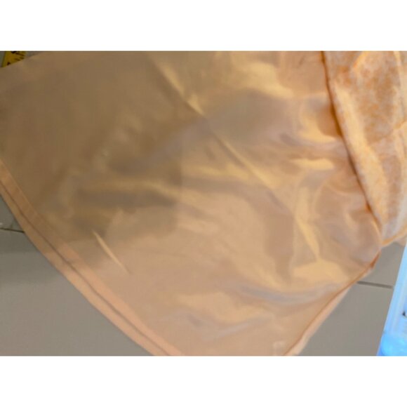 Casual Corner Womens Silk Floral Pleated Skirt Size 4 Peach & White - Picture 8 of 11